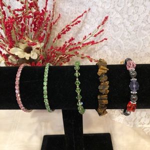 5 Stretch Bracelets Bundle